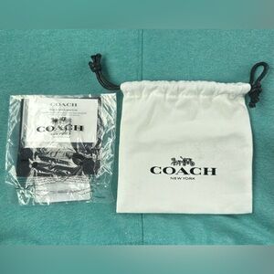Coach Drawstring Dustbag with Cleaning cloth and Card